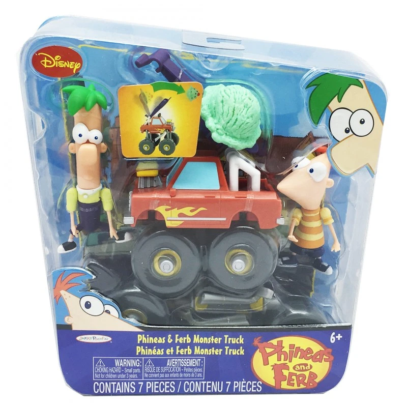 Игрален комплект с фигурки Phineas and Ferb 248080, Monster Truck, Камион-Катапулт